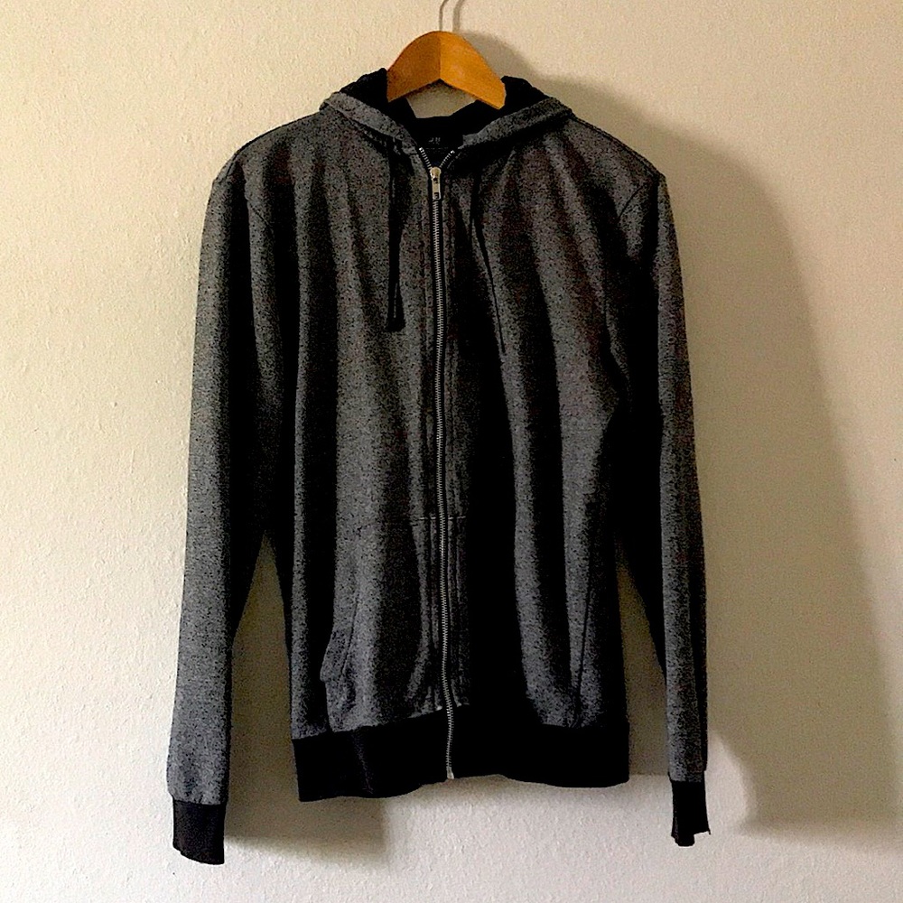 Marled Grey Zip up hoodie